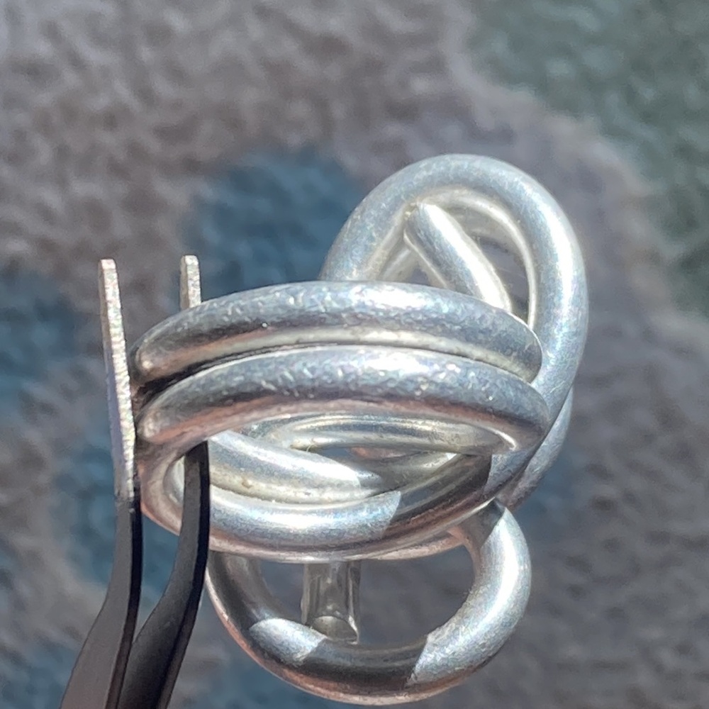 Silver large CZ ring - Picture 4 of 4